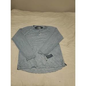 NEW WITH TAGS LARGE Blue American Rag Long Sleeve Henley T-shirt